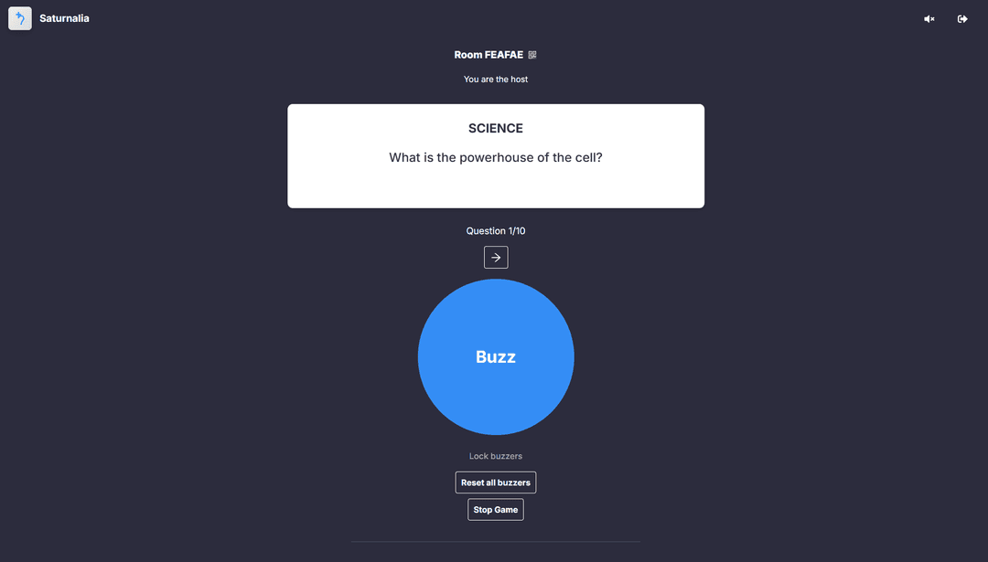 Saturnalia - A React Quiz Game