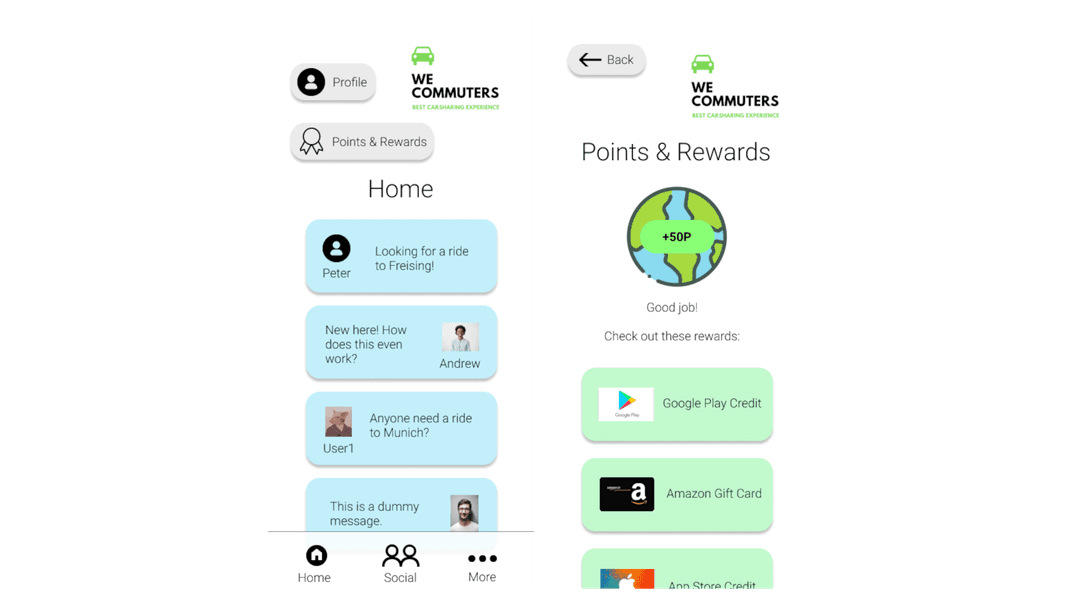 Prototype: Car Pooling App